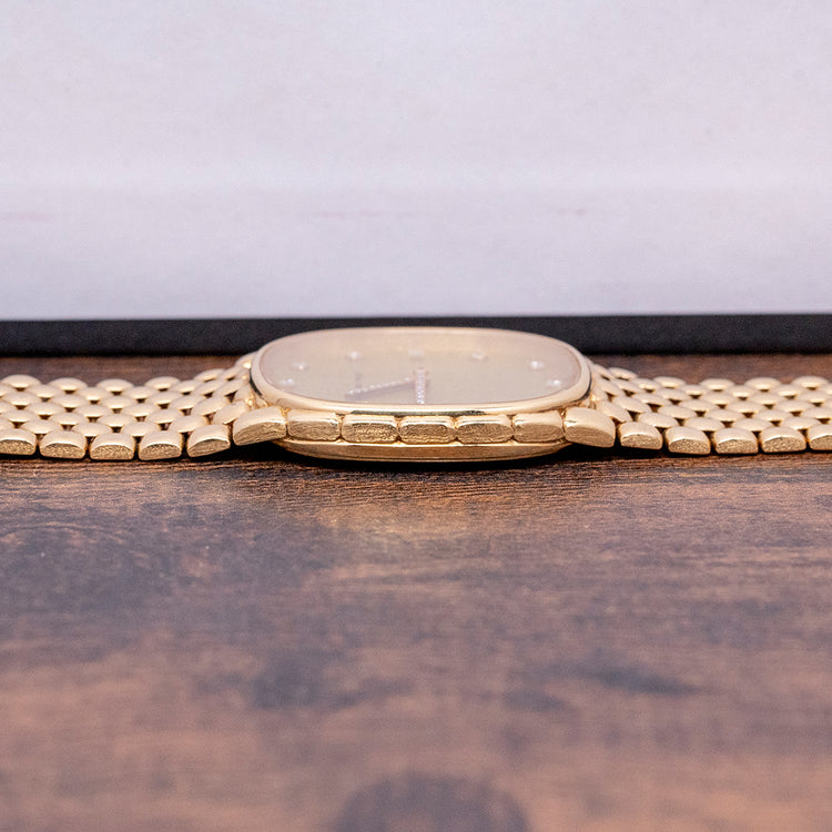 1980s Audemars Piguet Cobra Yellow Gold Diamond Hands