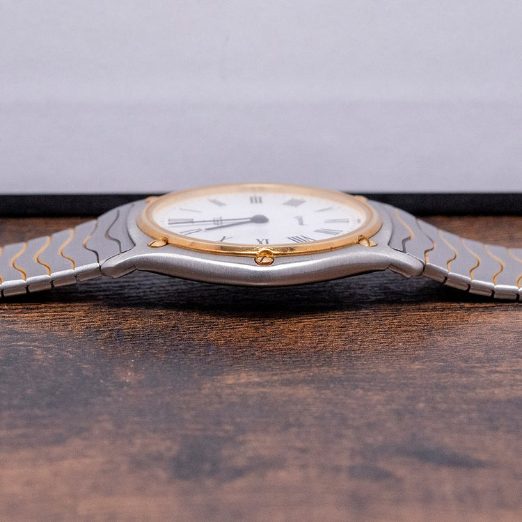 2000s Ebel Sport Wave Steel & Gold Ultra-Thin Quartz 34mm