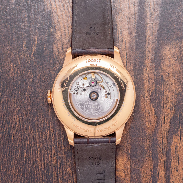 2020s Tissot Chemin Des Tourelles Chronometer Gold Plated 42mm