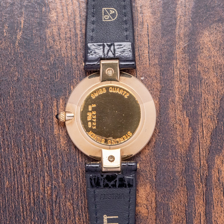 1980s Dunhill .925 Silver "Blue" Dial "Vendôme" 33mm Quartz