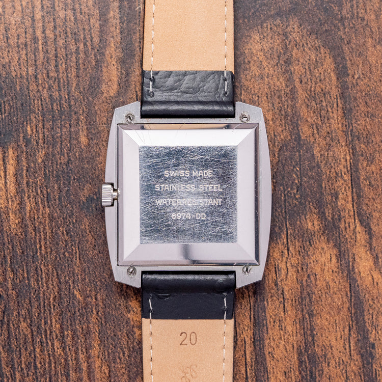 1970s Bucherer Automatic Smoke Grey Dial TV-Case 35mm