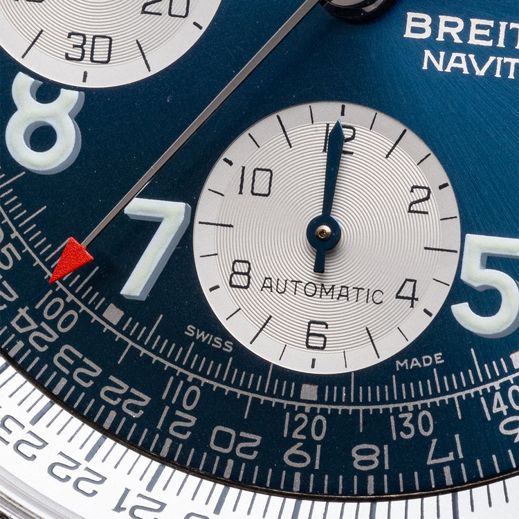 1990s Breitling Old Navitimer II Automatic Blue Arabic A13022