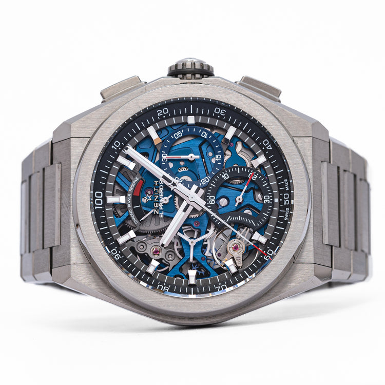 2020 Zenith Defy El Primero 21 Titanium Blue on Bracelet