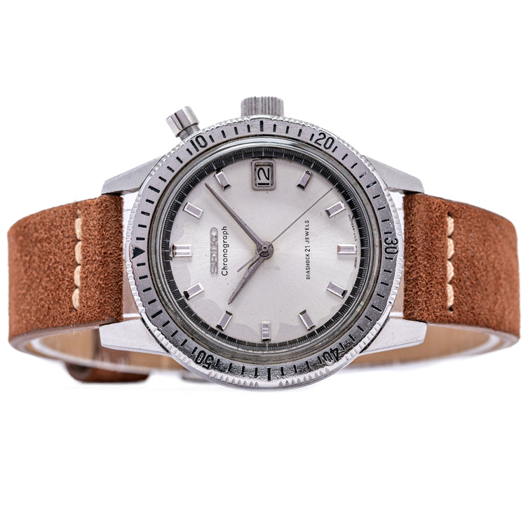 1965 Seiko Monopusher Chronograph Silver 5717-8990
