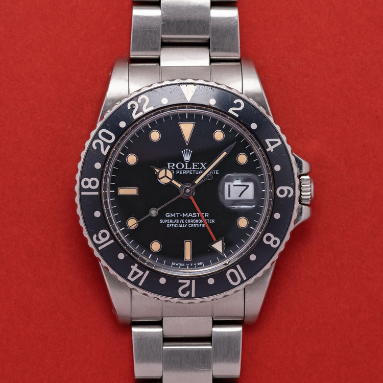 1984 Rolex GMT-Master Black Bezel Tritium 16750