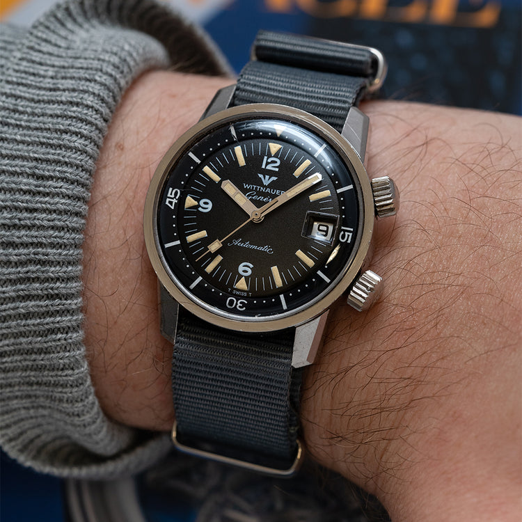 1960s Wittnauer Geneve Automatic Compressor Diver