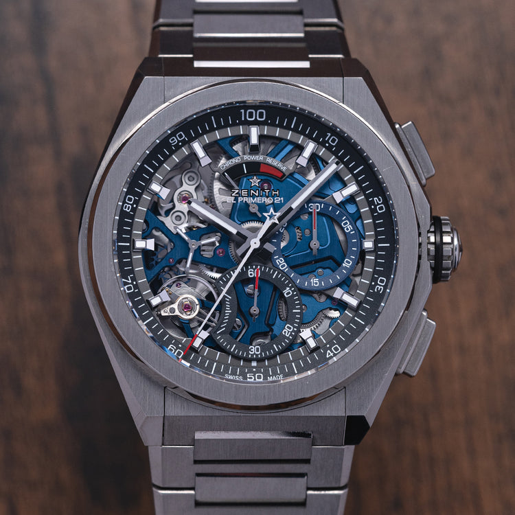2020 Zenith Defy El Primero 21 Titanium Blue on Bracelet