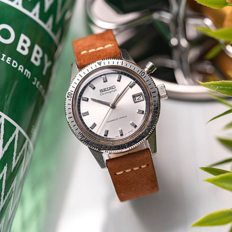 1965 Seiko Monopusher Chronograph Silver 5717-8990