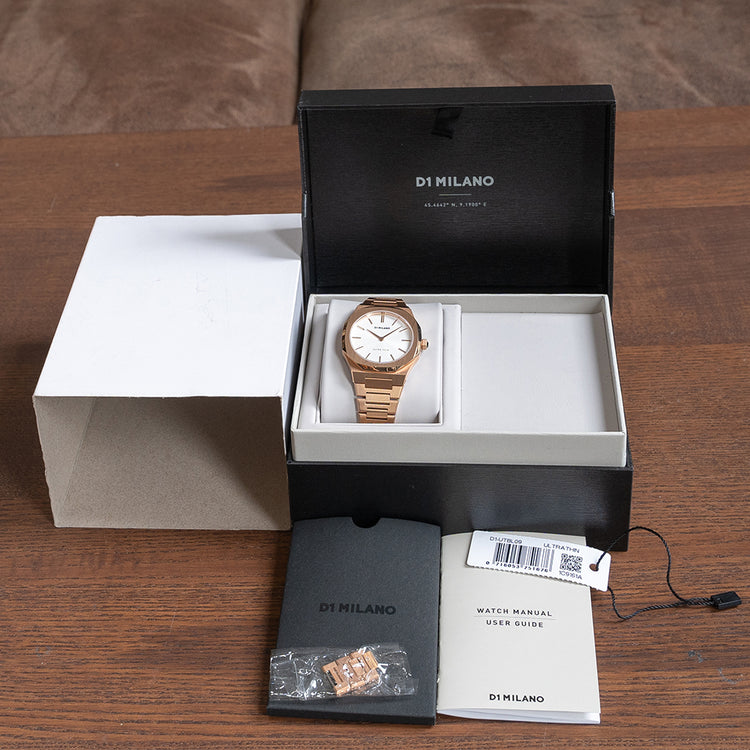 2021 D1-Milano Ultra Thin Rose Gold Quartz UTBL09 34mm