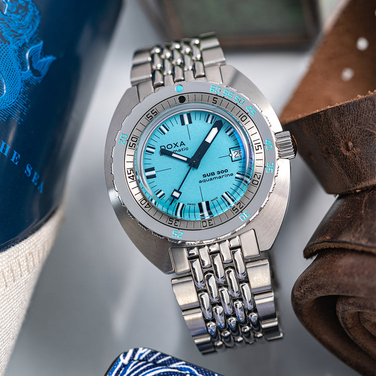 2021 Doxa SUB 300 Aquamarine Blue 821.10.241.10