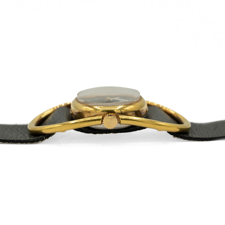 Rare 1970s LIP Manually Wound Funky Gold Plated Case