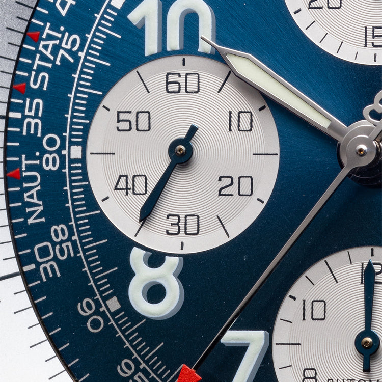 1990s Breitling Old Navitimer II Automatic Blue Arabic A13022