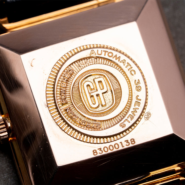 1960s Girard-Perregaux 18ct Pink Gold Square Art-Deco Auto