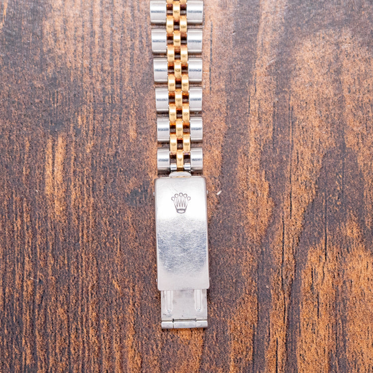 1990 Rolex Lady-Datejust 26mm Steel & Gold Factory Diamonds 69173