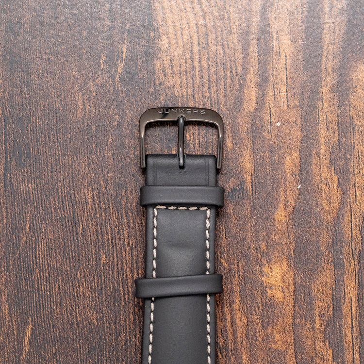 2026 Junkers Flieger GMT Black Quartz 42mm on Strap