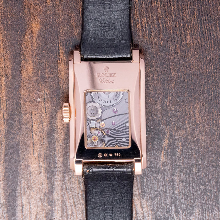 2018 Rolex Cellini Prince 18ct Rose Gold Open Back 5442/5