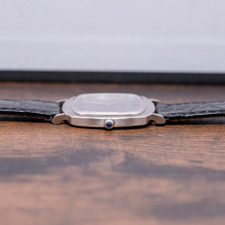 1970s Piaget Black Tie Emperador TV 18ct White Gold 9434