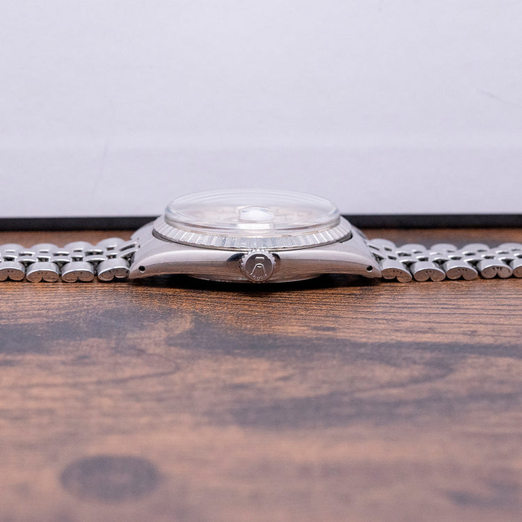 1978 Rolex Datejust 36mm Linen Dial Engine-Turned Bezel 1603