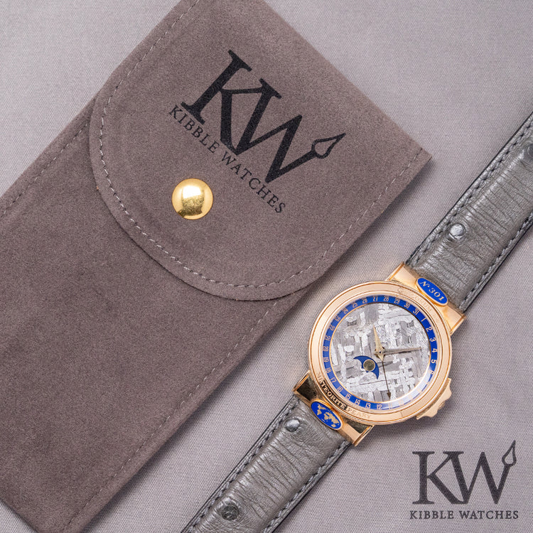 1990s Corum Meteorite Peary Moonphase 18ct Gold Automatic 34mm