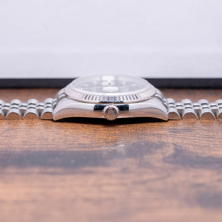 2018 Rolex Datejust Black 36mm Jubilee Roulette Date 116234