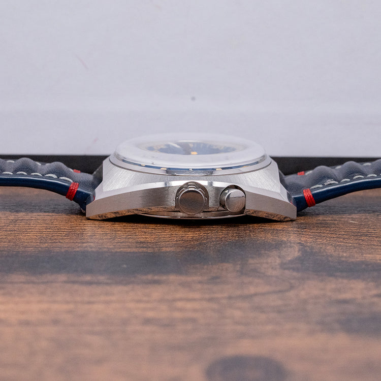 1970s Aquastar Regate Blue Dial Yacht Timer Automatic 39mm