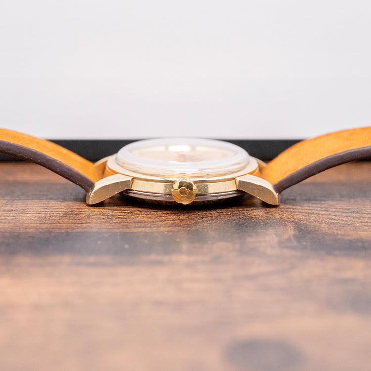 1954 Omega Seamaster Automatic Waffle Gold Capped 34mm 2846-3 SC