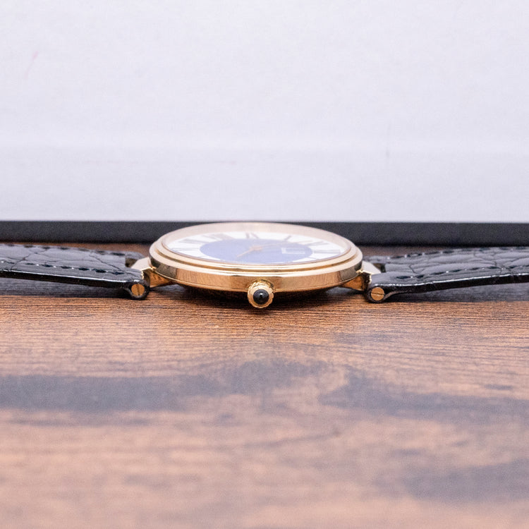 1980s Dunhill .925 Silver "Blue" Dial "Vendôme" 33mm Quartz