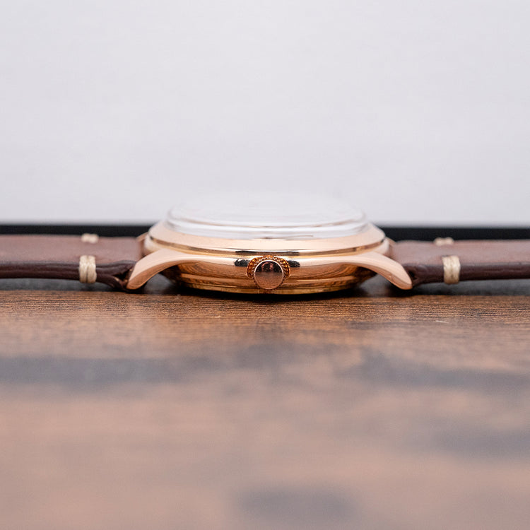 1950s Ebel Automatic Date 18ct Pink Gold Dress Watch 36mm