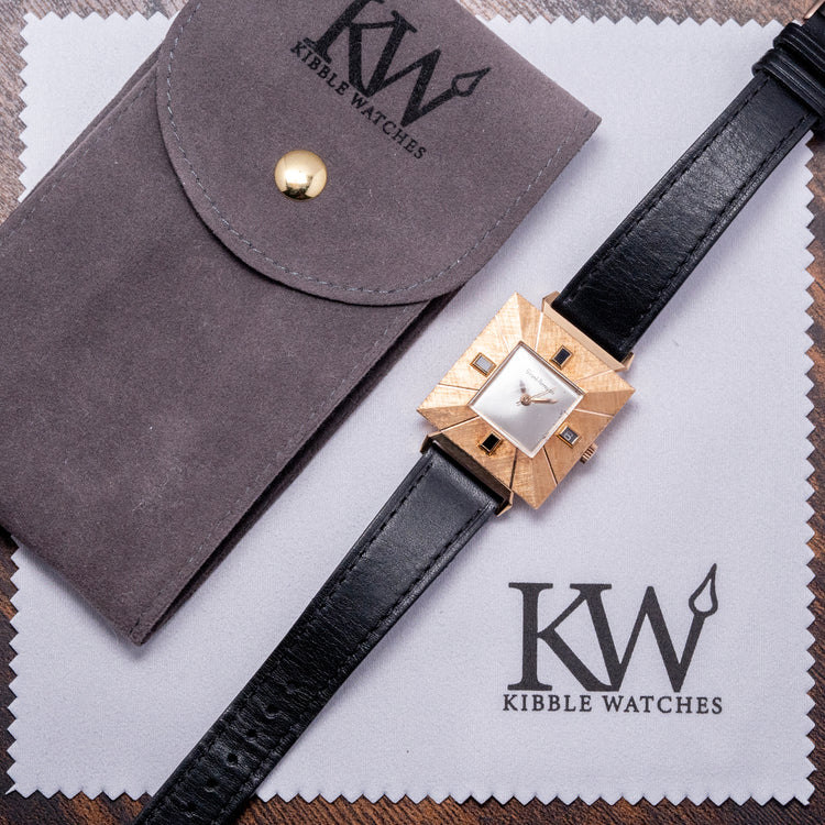 1960s Girard-Perregaux 18ct Pink Gold Square Art-Deco Auto