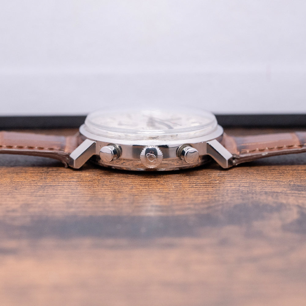 1970s Enicar 'Garnix' Chronograph Silver Dial Valjoux 72 36.5mm