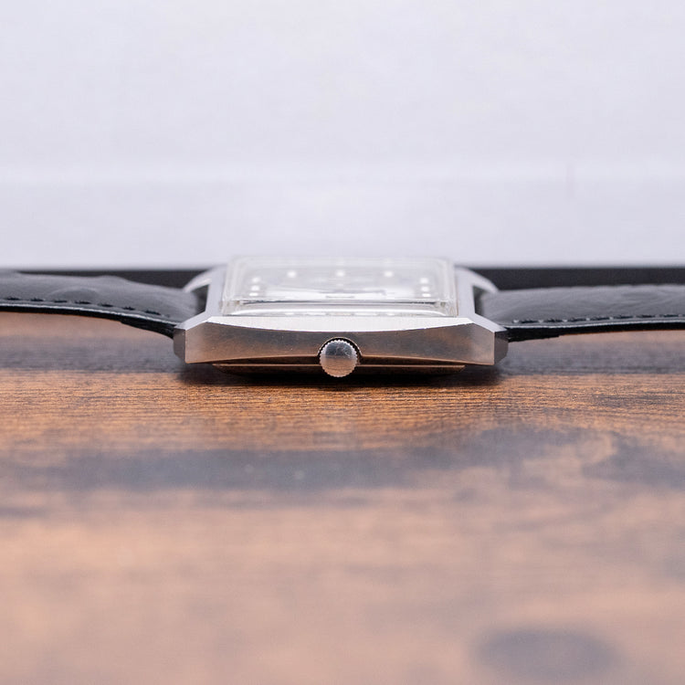 1970s Bucherer Automatic Smoke Grey Dial TV-Case 35mm