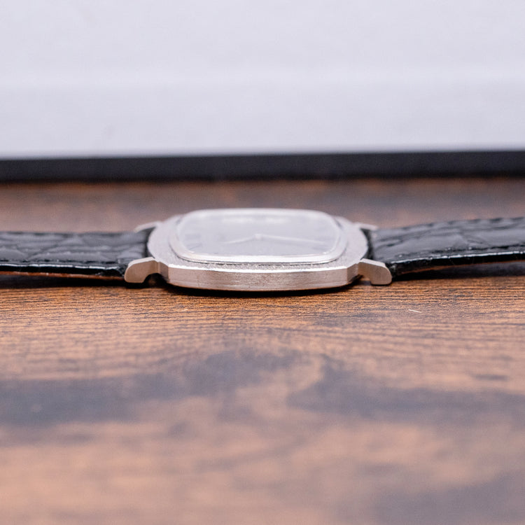 1970s Piaget Black Tie Emperador TV 18ct White Gold 9434
