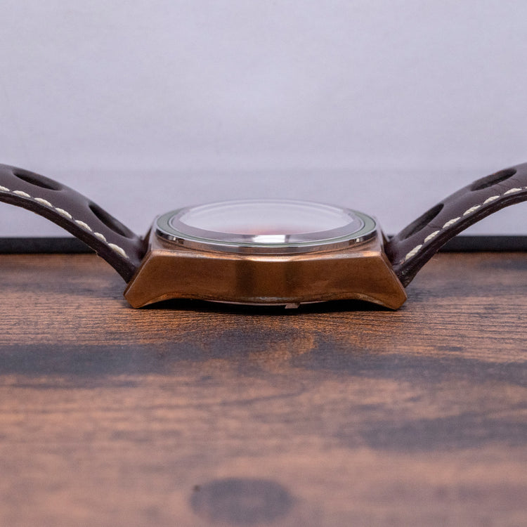 2015 Aevig Valkyr Bronze Case with Black Dial / Green Bezel 39mm