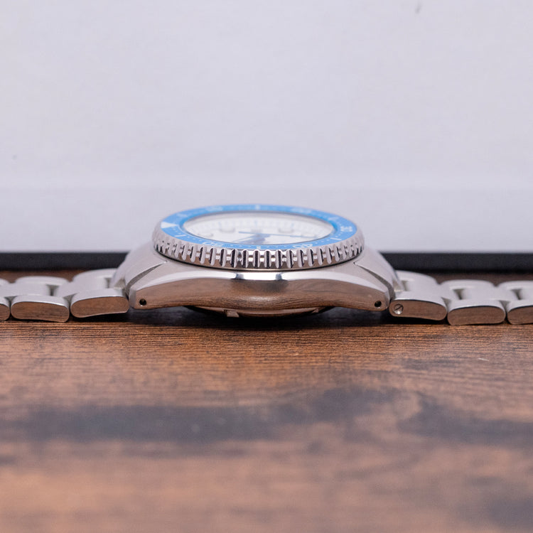 2020 Islander Automatic Dive Watch White & Blue 38mm #ISL-25