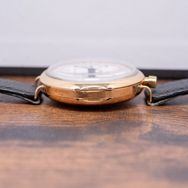 1920s Universal Watch 18ct Gold Monopusher Chronograph 41.5mm