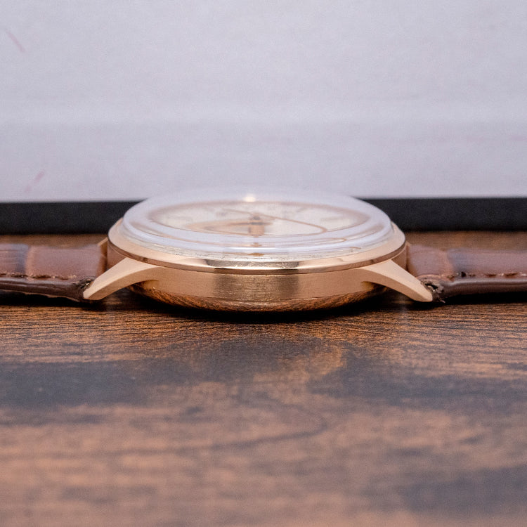 1950s Zenith 'Stellina' 18ct Pink Gold 37mm Oversized 156 D