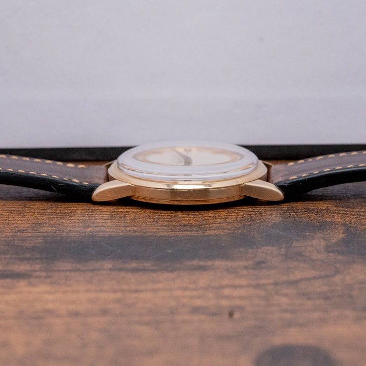 1962 Omega Geneve 9ct Gold Crosshair 34mm 13332 Box & Papers