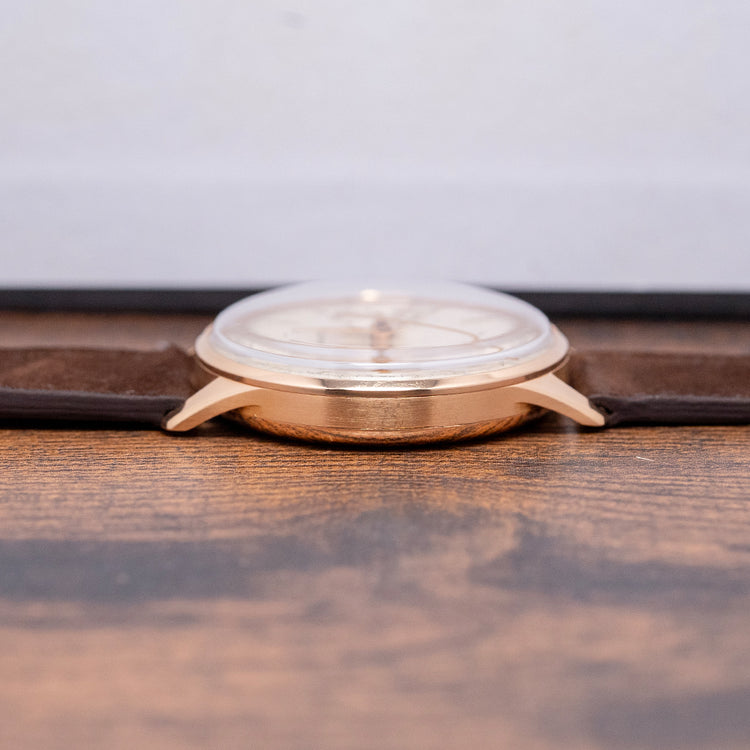 1950s Zenith 'Stellina' 18ct Pink Gold 37mm Oversized 156 D