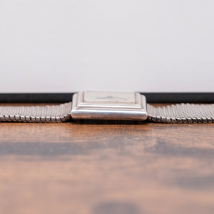 1974 Roy King .925 Sterling Silver Square Case on Bracelet 28mm