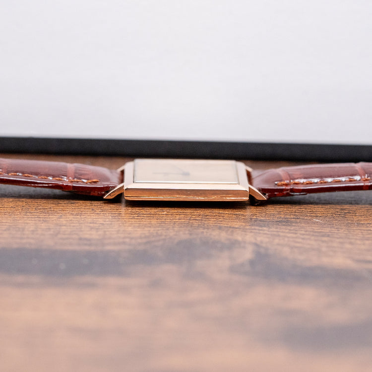 1960s Piaget 18ct Pink Gold Square Manual 25mm 901
