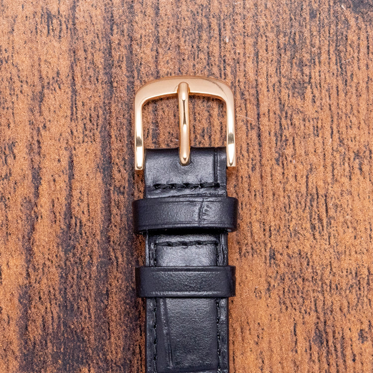 1940s Enamel 14ct Gold Hooded Lugs Anonymous Watch 25x35mm