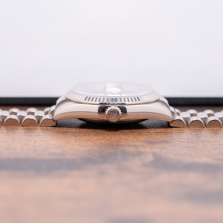 2003 Rolex Day-Date 36mm White Gold 118239 Cherry Red Dial