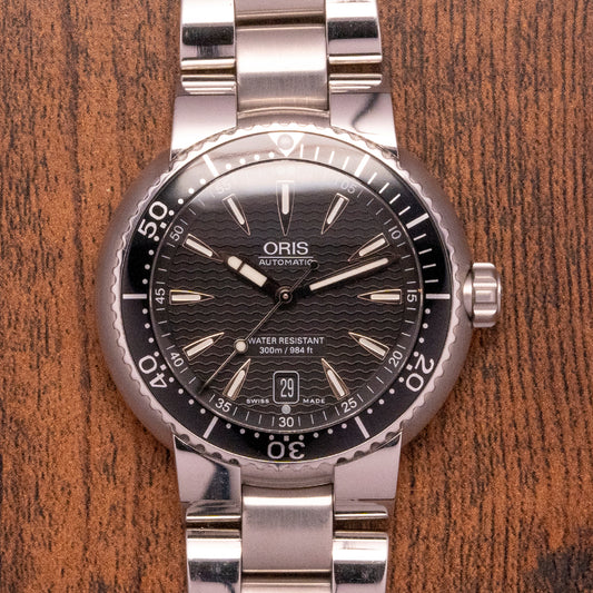 2009 Oris TT1 Divers Automatic Black Wave 7533P