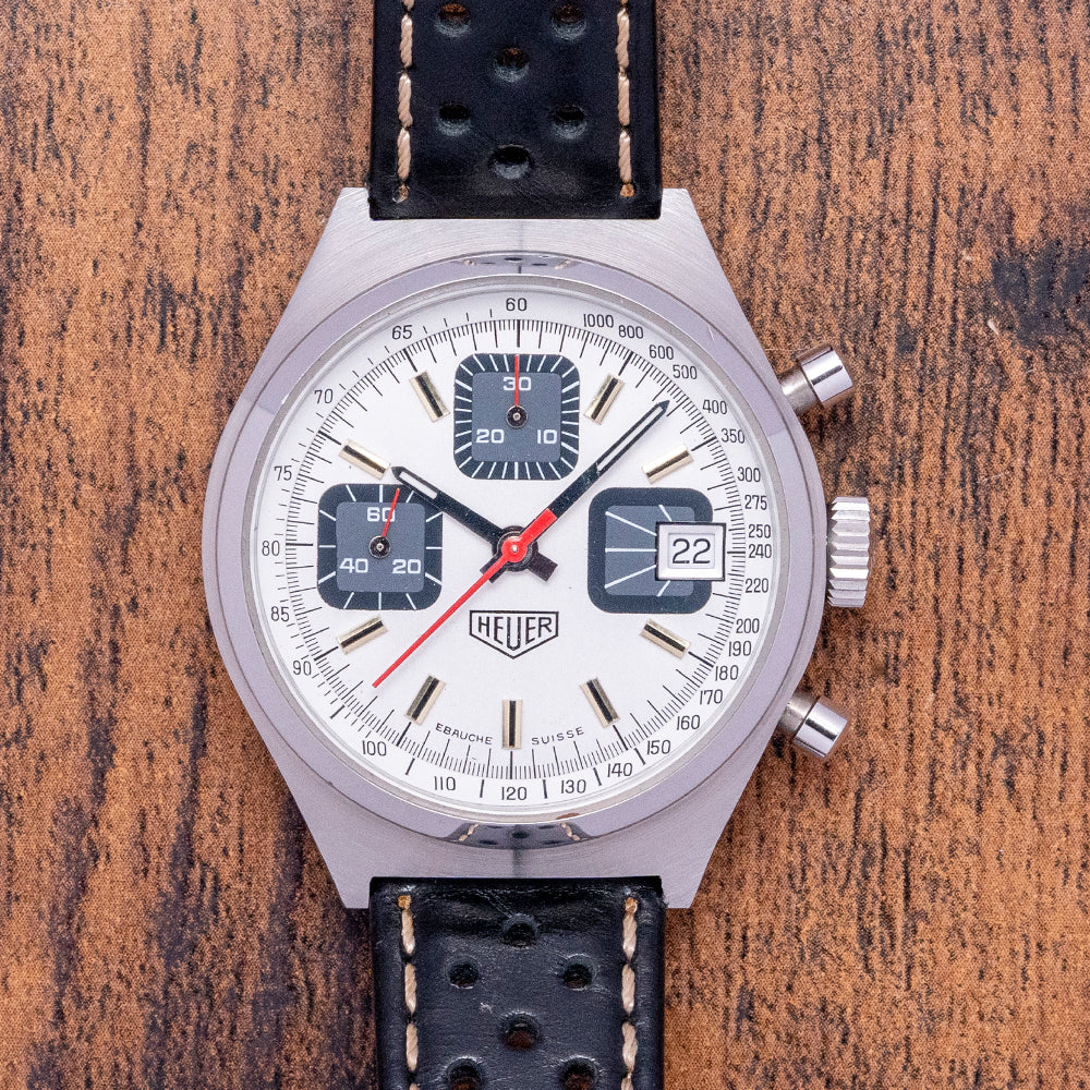 1970s Heuer Chronograph Incabloc 1611 Valjoux 7765