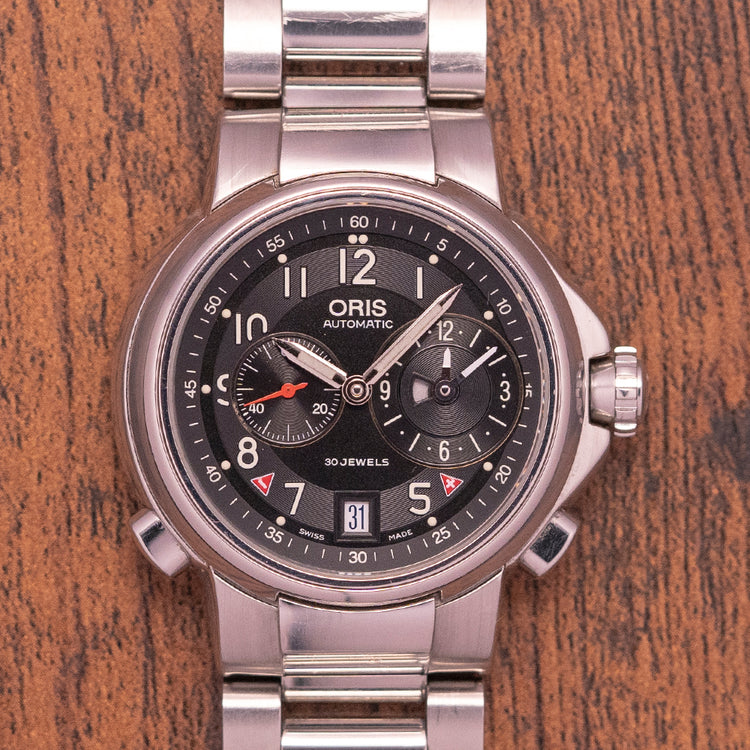 2010s Oris Classic Worldtimer GMT Small Seconds 7494