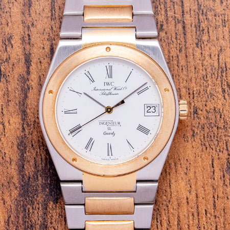 1980s IWC Ingenieur SL Quartz Steel & Gold on Bracelet 34mm