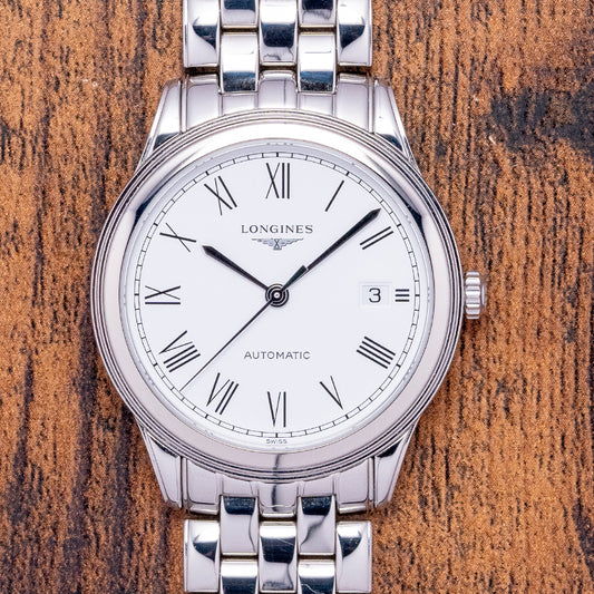 2024 Longines Flagship White 38.5mm Automatic L4.974.4