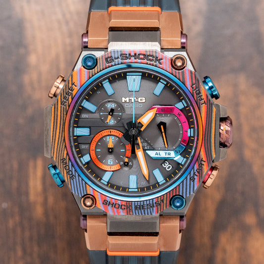 2021 Casio G-Shock 'Rainbow Mountain' Solar MTG-B2000XMG-1AER