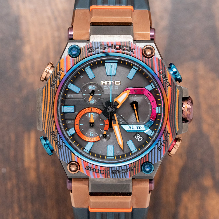 2021 Casio G-Shock 'Rainbow Mountain' Solar MTG-B2000XMG-1AER