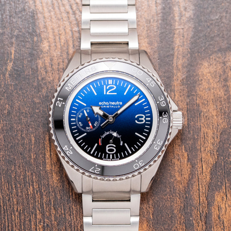 2023 echo/neutra CRISTALLO Professional Diver Blue 42mm